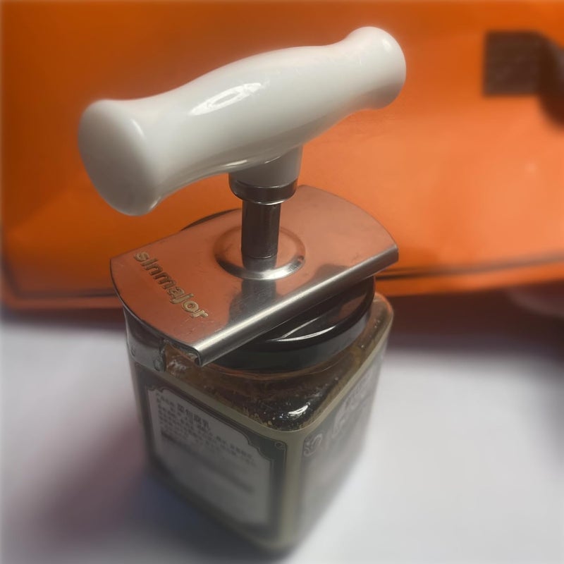sinmajor Jar Opener Bottle Opener for weak hands, Seniors with arthritic, Adjustable Lid Opener,Mutil Jar Opener get lids off easily, Kitchen Accessories Opener (white- seller:) - Image 5